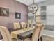 Elegant dining room featuring a table with six chairs and decorative accents at 1890 Altavista Cir, Lakeland, FL 33810