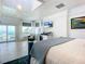 Bright bedroom with ocean view and access to balcony at 2903 Hill St, New Smyrna Beach, FL 32169