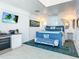 Coastal-themed main bedroom with ocean views and walkout balcony at 2903 Hill St, New Smyrna Beach, FL 32169
