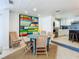 Bright dining area with a round table and colorful artwork at 2903 Hill St, New Smyrna Beach, FL 32169