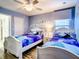 Frozen-themed bedroom with twin beds and a whimsical mural at 1410 Wexford Way, Davenport, FL 33896