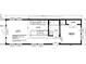 Floor plan of a small house showing a kitchen, bathroom, and bedroom at 575 2Nd St, Oviedo, FL 32765