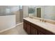 Double vanity bathroom with large shower at 3420 Sagebrush St, Harmony, FL 34773