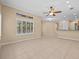 Bright dining room with tile flooring and a ceiling fan at 143 Brunswick Dr, Davenport, FL 33837