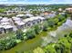 Aerial view of community buildings near a lake at 610 Celebration Ave # 1209, Celebration, FL 34747