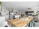 Eat-in kitchen featuring a large kitchen island and wood dining table at 162 Piave St, Haines City, FL 33844