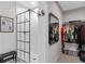 Bathroom with walk-in shower, closet, and modern fixtures at 162 Piave St, Haines City, FL 33844