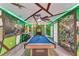 Jurassic Park themed game room with pool table and dinosaur murals at 2210 Lelani Cir, Davenport, FL 33897