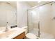 Clean bathroom with a shower and toilet at 290 Las Fuentes Dr, Kissimmee, FL 34746