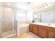 Spacious bathroom with double vanity, soaking tub, and shower at 290 Las Fuentes Dr, Kissimmee, FL 34746