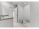 Clean bathroom with a large shower and double vanity at 3206 Viceroy Ct, Poinciana, FL 34759