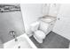 Clean bathroom with granite vanity and tile floor at 4455 Se 24Th St, Ocala, FL 34471