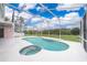 Relaxing screened pool and patio overlooking the backyard at 15639 Greater Groves Blvd, Clermont, FL 34714