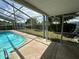 Relaxing screened-in pool area with concrete decking at 2406 W Orange Blvd, Kissimmee, FL 34741