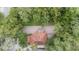 Overhead view of house, showing the driveway and landscaping at 732 Edgewater Dr, Orlando, FL 32804