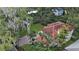Aerial view of the house and surrounding landscape at 732 Edgewater Dr, Orlando, FL 32804