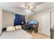 Bedroom with a double bed and workspace setup at 2350 Pleasant Dr, Longwood, FL 32779