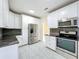 Modern kitchen with stainless steel appliances and granite countertops at 700 Eldridge St, Orlando, FL 32803
