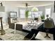 Bright living room with tile floors, sectional sofa, and large windows at 5009 Laguna Bay Cir # 41, Kissimmee, FL 34746