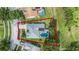 Aerial view showing home's lot size and location at 16208 Magnolia Hill St, Clermont, FL 34714