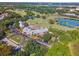 Aerial view of community with clubhouse, golf course, and lake at 720 Celebration Ave # 220, Celebration, FL 34747