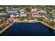 Aerial view of charming town center with lake at 720 Celebration Ave # 220, Celebration, FL 34747