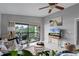 Relaxing living room with a view of the balcony and serene nature scenes at 1052 Lotus Cove Ct # 743, Altamonte Springs, FL 32714