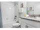 Bathroom with tub, shower, and granite countertop at 1638 Moon Valley Dr, Davenport, FL 33896