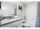 Bathroom with tub, shower, and granite countertop at 1638 Moon Valley Dr, Davenport, FL 33896