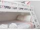 White bunk beds with Mickey Mouse bedding and towels at 7944 Formosa Valley Pl, Kissimmee, FL 34747