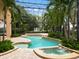 Resort-style pool and spa with lush tropical landscaping at 9164 Point Cypress Dr, Orlando, FL 32836