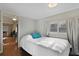 Simple bedroom with a double bed and wood floors at 1020 Wisconsin Ave, St Cloud, FL 34769