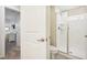 Small bathroom with shower, toilet, and single vanity at 4985 Windermere Ave, Kissimmee, FL 34746