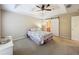 Bedroom with a single bed, and barn door to the bathroom at 452 Harbor Winds Ct, Winter Springs, FL 32708