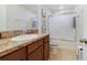 Clean bathroom with a single sink and shower/tub combo at 3349 Rodrick Cir, Orlando, FL 32824