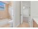 Clean bathroom with tub, toilet and shower at 9106 Panzani Pl, Windermere, FL 34786