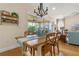 Bright dining area with a farmhouse table and access to the lanai at 4907 W Fountainwood Dr, St Cloud, FL 34772