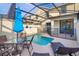 Relaxing screened pool area with patio furniture at 4804 Memories Ln, Kissimmee, FL 34746