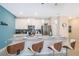 Modern kitchen with island, stainless steel appliances, and white cabinetry at 4804 Memories Ln, Kissimmee, FL 34746