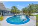 Inviting kidney-shaped pool with tropical landscaping and blue tile at 8692 Vesta Ter, Orlando, FL 32825