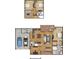 Two-story home floor plan with 3 bedrooms, 2 baths, and garage at 0 Country Club Rd, Sanford, FL 32771