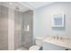 Updated bathroom with a shower, toilet, and vanity at 5625 Chipola Cir, Orlando, FL 32839
