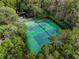 Two tennis courts nestled within a tree-lined area at 812 Shell Ln, Longwood, FL 32750