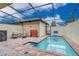 Private screened pool with patio and game at 2090 Rome Dr, Kissimmee, FL 34747