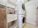 Convenient laundry room with washer, dryer and shelving at 948 Woodcraft Dr, Apopka, FL 32712