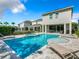 Resort-style pool and spa with spacious patio and lounge chairs at 7702 Graben St, Kissimmee, FL 34747