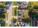 Aerial view of house and backyard in residential area at 7304 High Lake Dr, Orlando, FL 32818