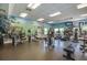 Fitness center with various exercise equipment and a tropical mural at 514 Lucaya Loop # 514, Davenport, FL 33897