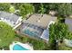Aerial view showing home with pool and lush landscaping at 2148 Chippewa Trl, Maitland, FL 32751