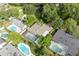 Aerial view of neighborhood showcasing houses and pools at 2148 Chippewa Trl, Maitland, FL 32751